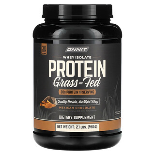 Onnit, Whey Isolate Protein, Grass-Fed, Coklat Mexico, 2.1 paun (960 g)