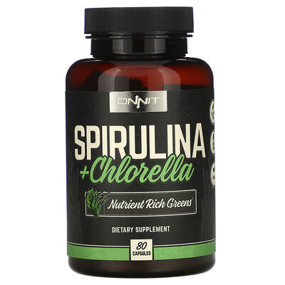 Onnit Spirulina + Chlorella, 80 Capsules