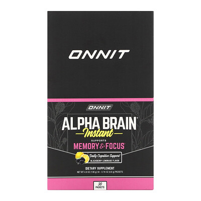 

Onnit AlphaBRAIN Instant Memory & Focus Blackberry Lemonade 30 Packets 0.16 oz (4.6 g) Each