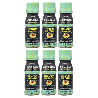 Onnit, Alpha BRAIN®, Shot de concentración, Tropical, 6 envases, 75 ml (2,5 oz. líq.) cada uno