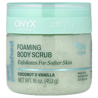 Onyx Professional, Get Polished, Exfoliante corporal espumoso, Coco y vainilla, 453 g (16 oz)