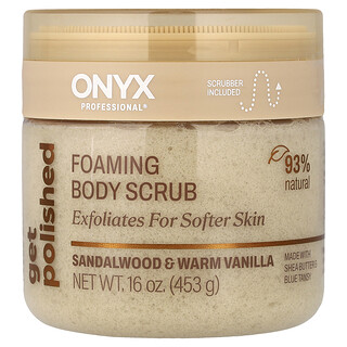 Onyx Professional, Get Polished, Exfoliante corporal espumoso, Sándalo y vainilla cálida, 453 g (16 oz)