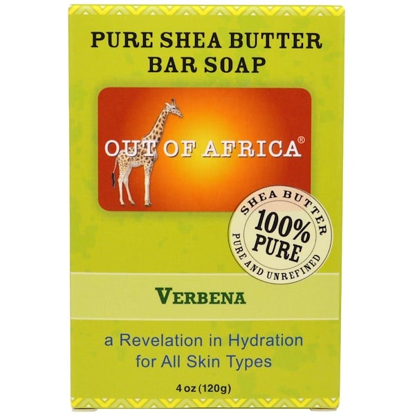 Out of Africa, Кусковое мыло из чистого масла дерева ши, с вербеной, 4 унции (120 г)