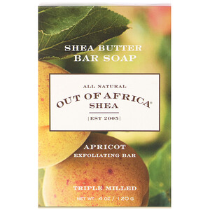 Аут оф Эфрика, Shea Butter Bar Soap, Apricot Exfoliating Bar, 4 oz (120 g) отзывы покупателей