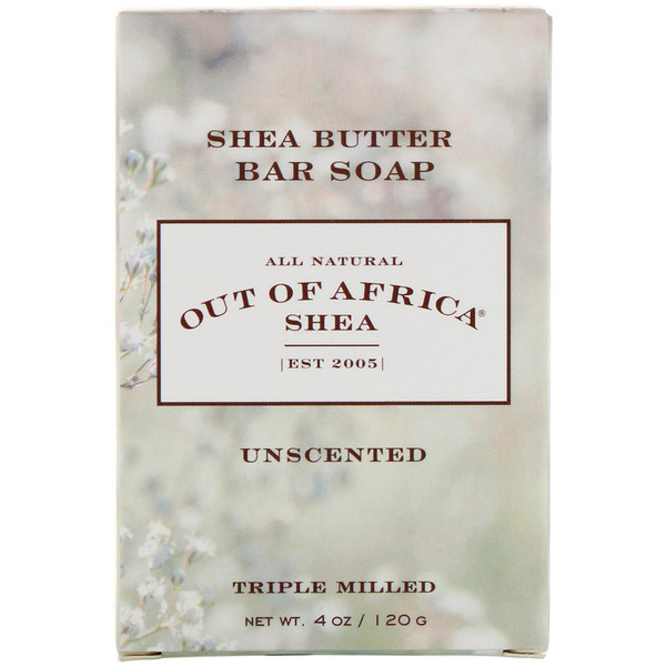 Out of Africa, Shea Butter Bar Soap, Unscented, 4 oz (120 g) iHerb