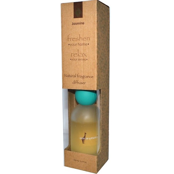 Out of Africa, Natural Fragrance Diffuser, Jasmine, 3.4 oz (100 ml) (Discontinued Item) 