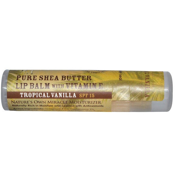 Out of Africa, Organic Shea Butter Lipbalm, Tropical Vanilla, 0.25 oz (7.0 g) (Discontinued Item) 