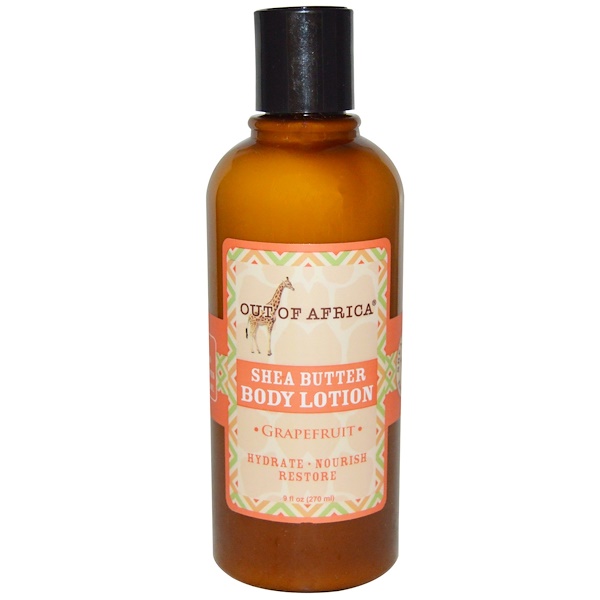 Out of Africa, Shea Butter Body Lotion, Grapefruit, 9 fl oz (270 ml) (Discontinued Item) 