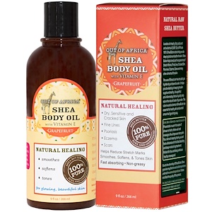 Отзывы о Аут оф Эфрика, Shea Body Oil with Vitamin E, Grapefruit, 9 fl oz (266 ml)
