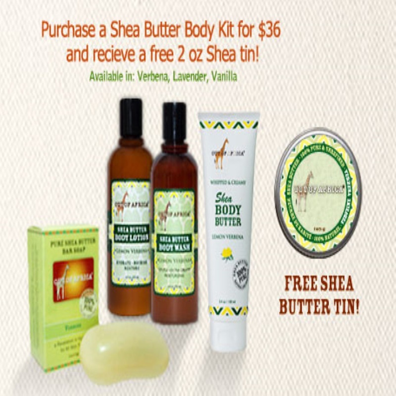 Out of Africa, Shea Butter Body Kit, Lemon Verbena, 4 Pieces with 1 Free 2 oz Shea Better iHerb