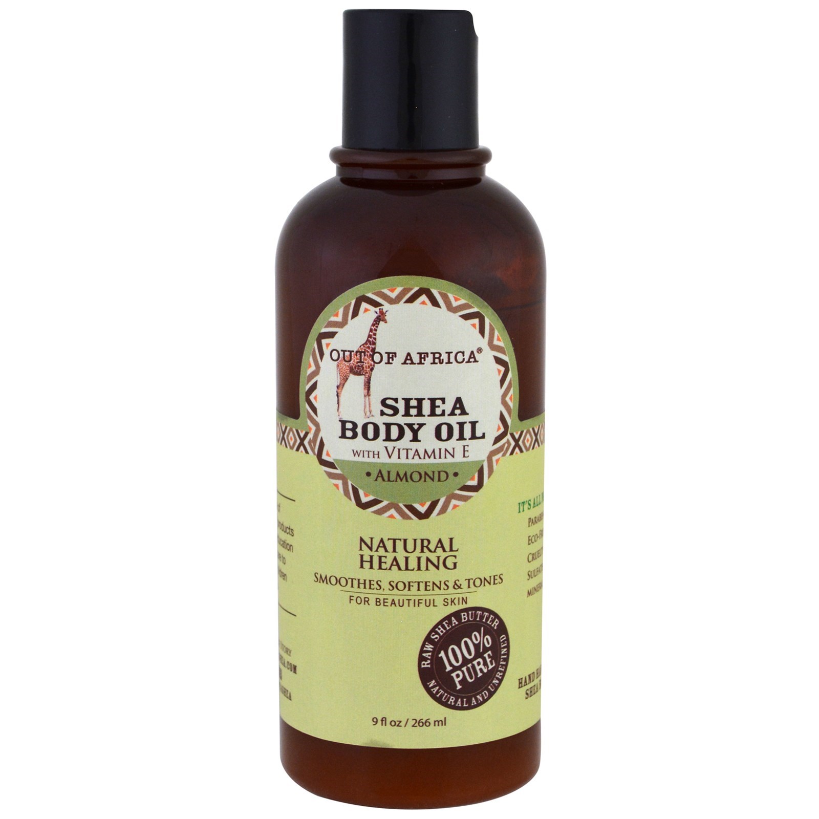 Out of Africa, Shea Body Oil, Almond, 9 fl oz (266 ml)
