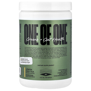 ONE OF ONE, Greens + Gut Health, холодний чай із лимоном, 360 г (12,7 унції)