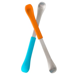 Отзывы о Боон, Swap, 2-in-1 Feeding Spoon, 4+ Months, Blue & Orange, 2 Spoons