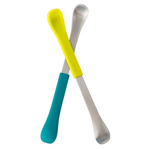 Отзывы о Боон, Swap, 2-in-1 Feeding Spoon, 4+ Months, Teal & Yellow, 2 Spoons