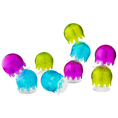 Boon Jellies, Suction Cup Bath Toys, 9 Suction Cup Bath Toys, 12+ Months