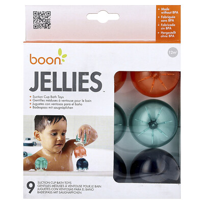 Photos - Bath Toy Boon , Jellies™, Suction Cup , 12M+, 9 Pieces OON-11378 