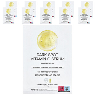 OOTD, Dark Spot Vitamin C Serum Brightening Beauty Mask, 10 Sheets, 0.88 oz (25 g)
