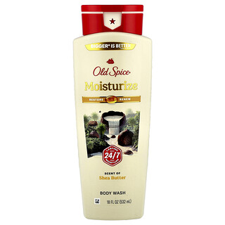 Old Spice, Vücut Yıkama, Nemlendirici, Shea Yağı, 18 fl oz (532 ml)