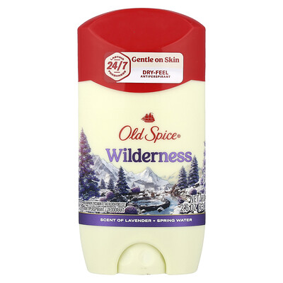 Old Spice, Antitranspirante y desodorante, Wilderness, Con lavanda y agua de manantial, 73 g (2,6 oz)