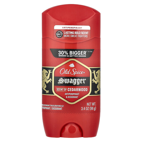 Old Spice Swagger Antiperspirant & Deodorant, Cedarwood, 3.4 oz (96 g)