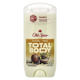 Old Spice, Deodorante Total Body, Sensitive, Vaniglia e karité, 85 g