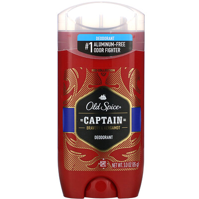 Old Spice Дезодорант, Captain, храбрость и бергамот, 85 г (3 унции)