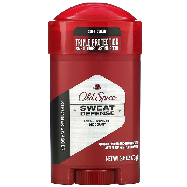 Old Spice‏, Sweat Defense Anti-Perspirant Deodorant, Soft Solid, Stronger Swagger, 2.6 oz (73 g)
