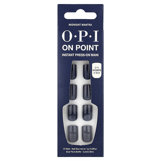 OPI‏, On Point ، مانيكير فوري بالضغط ، قصير الطول ، شعار منتصف الليل ، مجموعة من 27 قطعة
