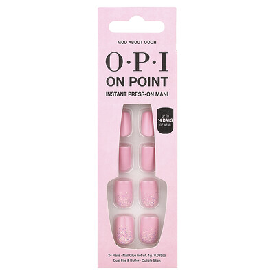 Product Image for OPI, On Point, Instant Press-On Mani, Short Length, Mod About Oooh, 27 Piece Kit