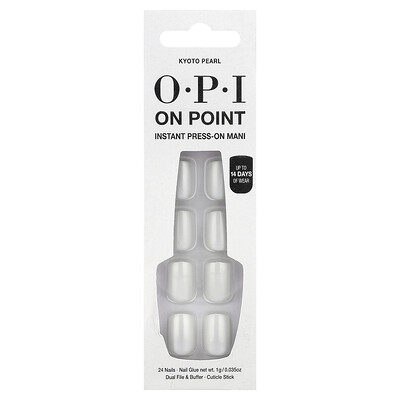 Product Image for OPI, On Point, Instant Press-On Mani, Short Length, Kyoto Pearl, 27 Piece Kit