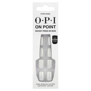 OPI‏, On Point ، مانيكير بالضغط الفوري ، قصير الطول ، لؤلؤي كيوتو ، مجموعة من 27 قطعة