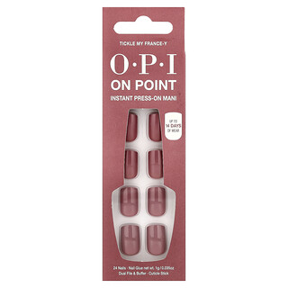 OPI‏, On Point ، مانيكير بالضغط الفوري ، قصير الطول ، Tickle My France-Y ، مجموعة مكونة من 27 قطعة