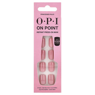 OPI‏, On Point ، مانيكير فوري بالضغط ، قصير الطول ، مسند الأميرات !، مجموعة من 27 قطعة