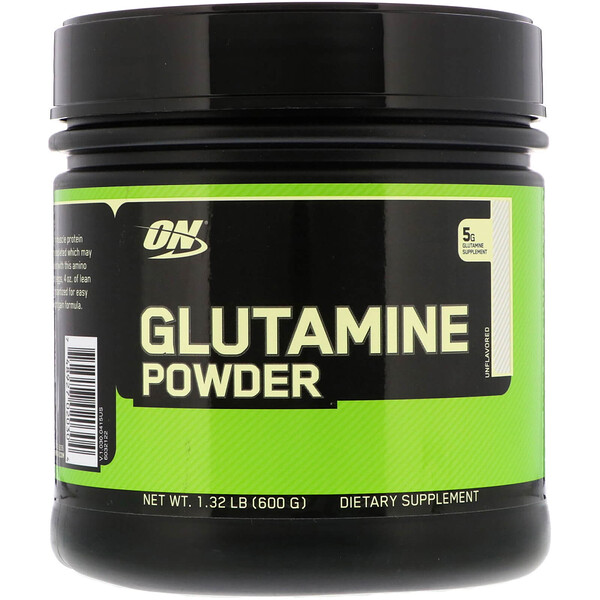 Glutamine Powder, Unflavored, 1.32 lb (600 g)