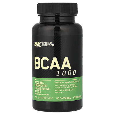 Optimum Nutrition, BCAA 1000, 60 cápsulas