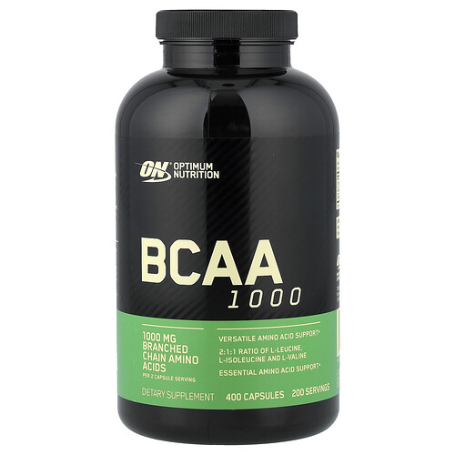 Optimum Nutrition BCAA 1000, 400 Capsules