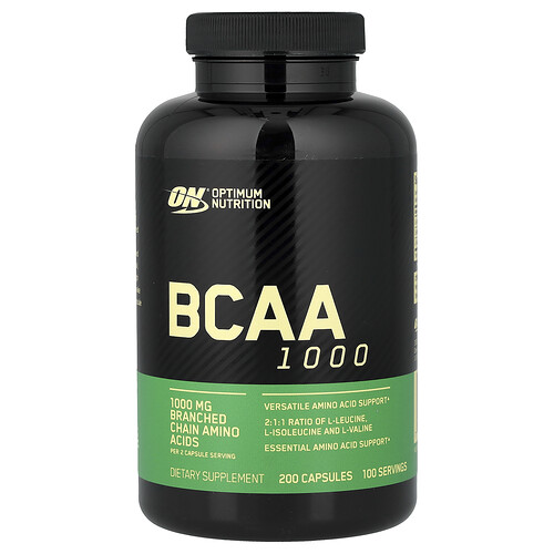 Optimum Nutrition BCAA 1000, 200 Capsules