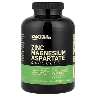 Optimum Nutrition, ジンクマグネシウムアスパルテート、180粒