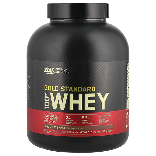 Optimum Nutrition, Gold Standard 100% Whey, Schokoladenmalz, 2,27 kg (5 lbs.)