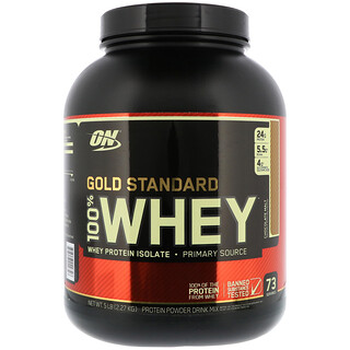 Optimum Nutrition, Gold Standard, 100%-ная сыворотка, шоколадный солод, 2,27 кг