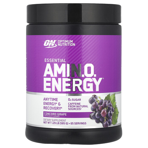 Optimum Nutrition Essential Amin.O. Energy®, Concord Grape, 1.29 lb (585 g)