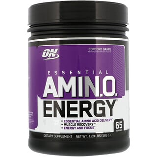 Optimum Nutrition, Essential AmiN.O. Energy, Uva Concord, 1.29 Lbs (585 g)