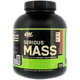 Optimum Nutrition, Порошок Serious Mass с высоким содержанием белка для набора веса, со вкусом клубники, 2,72 кг отзывы