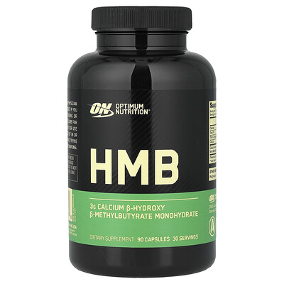 Optimum Nutrition, HMB, Suplemento de monohidrato de ß-hidroxi ß-metilbutirato (HMB) de calcio, 90 cápsulas