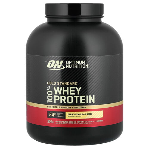 Optimum Nutrition, Gold Standard® 100% Whey Protein, French Vanilla Creme, 5 lb (2.26 kg)