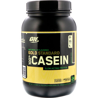 Optimum Nutrition, Gold Standard 100% Casein، منكه طبيعيًا، كريمة الشوكولاتة، 2 رطل (907 جم)