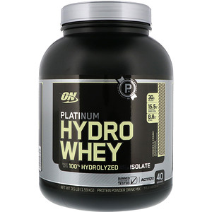 Отзывы о Оптимум Нутришэн, Platinum Hydro Whey, Cookies & Cream Overdrive, 3.5 lbs (1.59 kg)