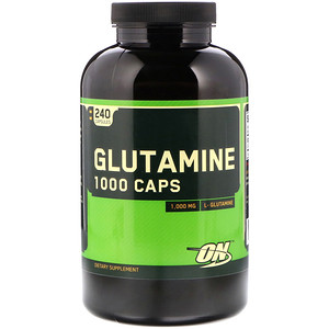 Отзывы о Оптимум Нутришэн, Glutamine 1000 Caps, 1,000 mg, 240 Capsules