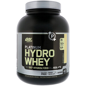 Отзывы о Оптимум Нутришэн, Platinum Hydro Whey, Velocity Vanilla, 3.5 lbs (1.59 kg)