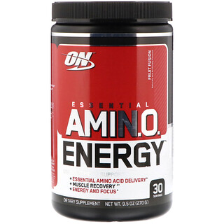 Optimum Nutrition, Essential AmiN.O. Energy, Fusión de frutas, 0.6 lbs (270 g)